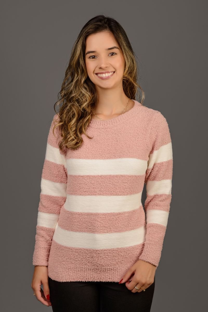 Blusa Feminina Tricot Listras