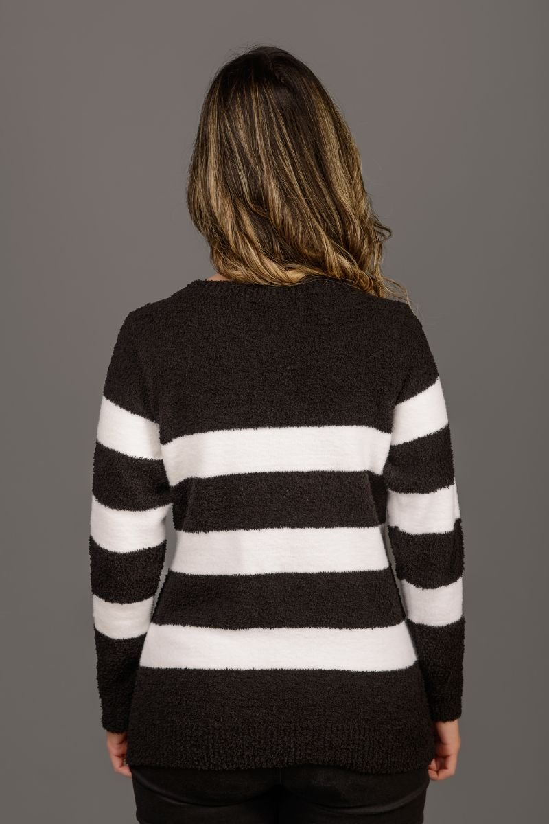 Blusa Feminina Tricot Listras