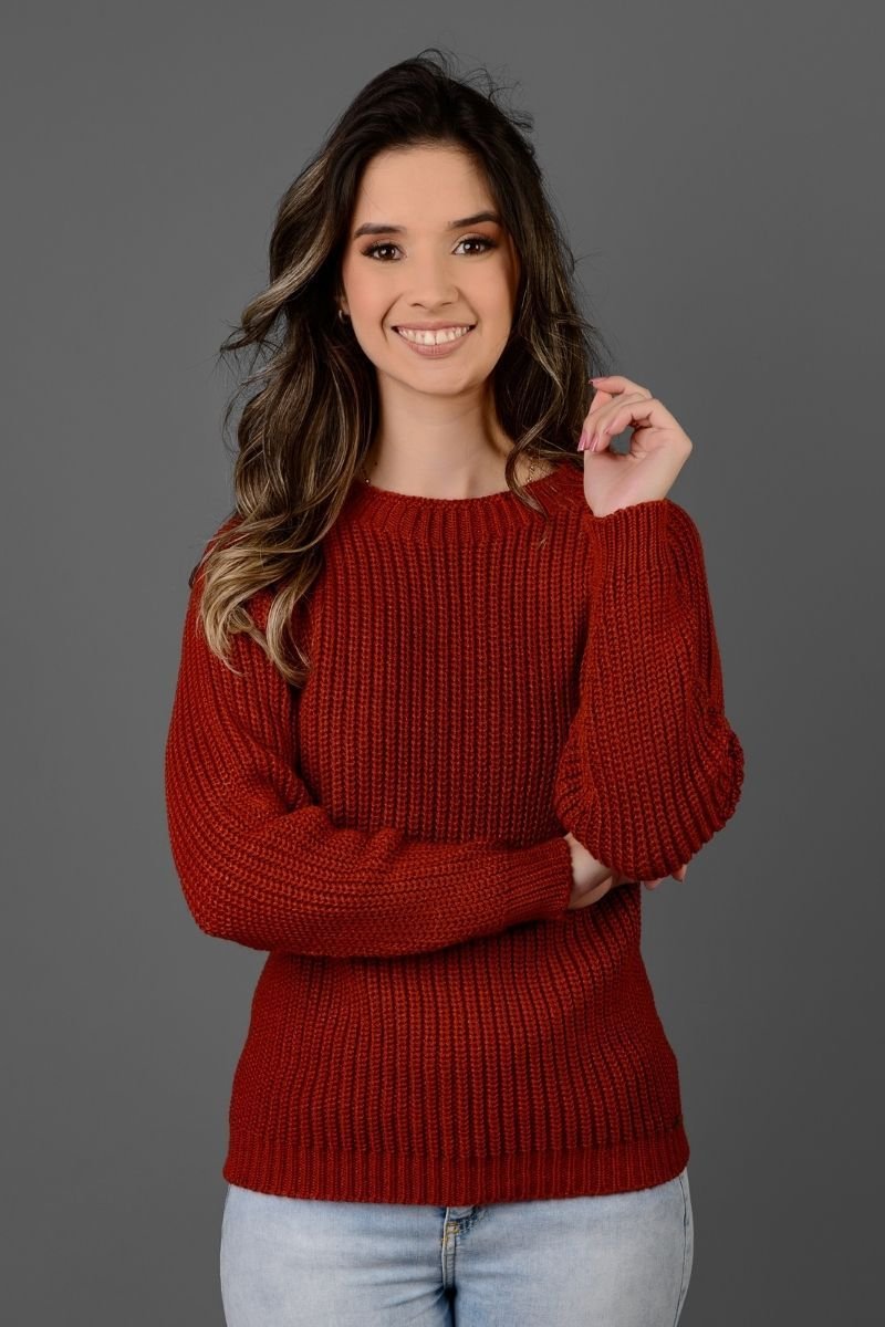 Blusa Feminina Tricot Perolada