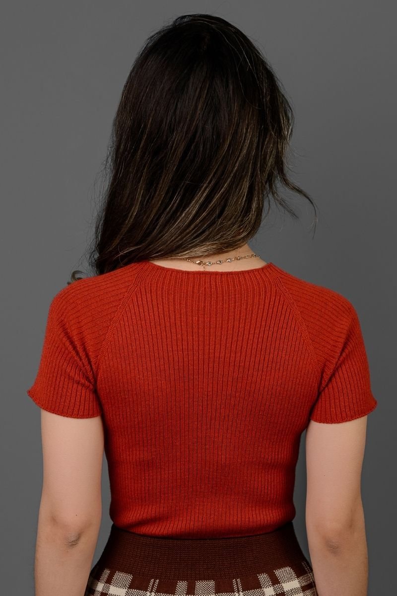 Blusa Tricot Feminina Manga Curta