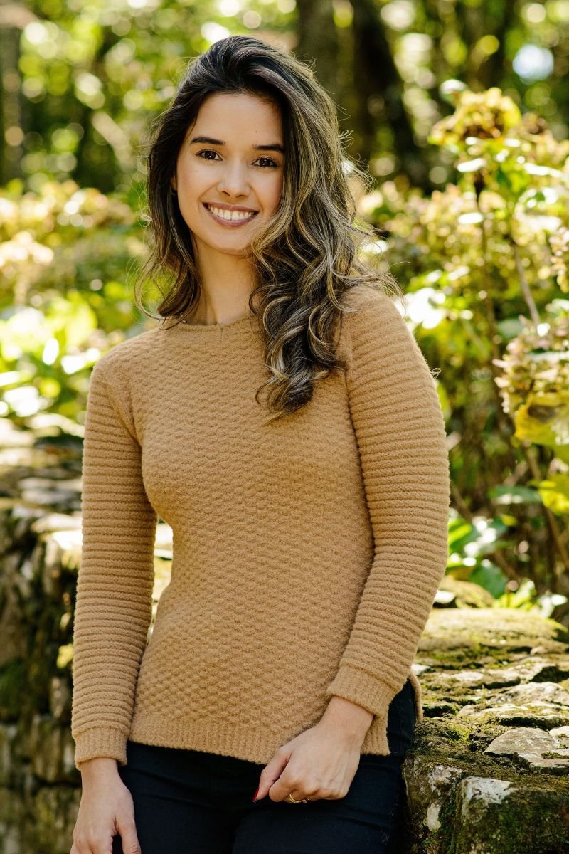 Blusa Tricot Feminina Tijolinho