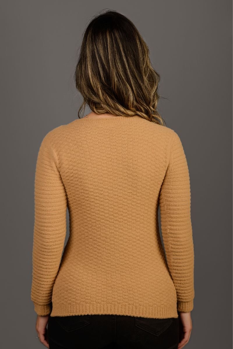 Blusa Tricot Feminina Tijolinho