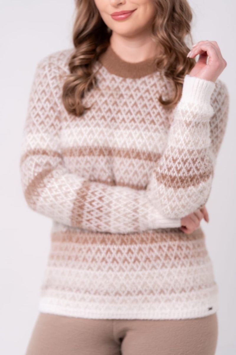 Blusa Tricot Jacquard Glamour