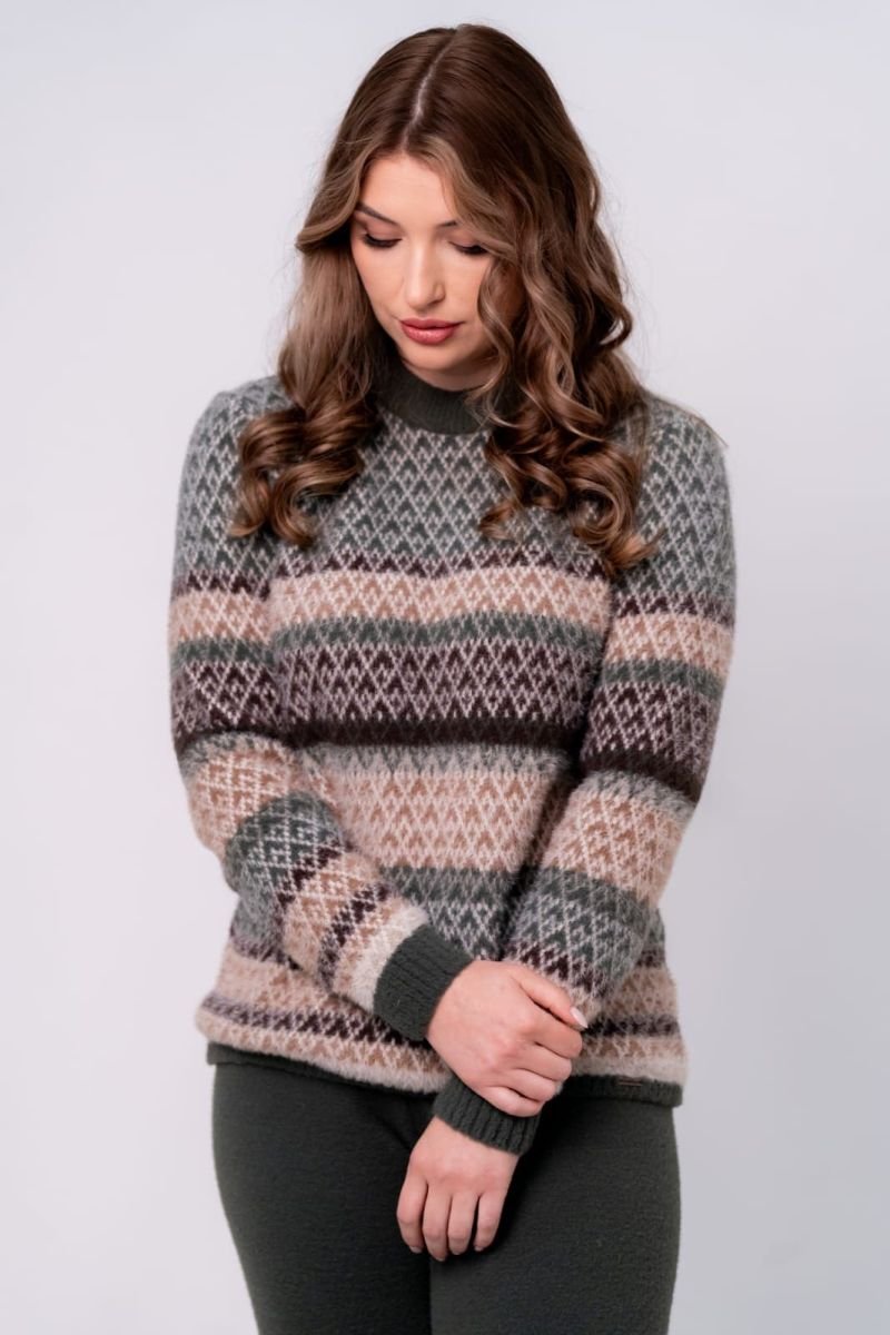 Blusa Tricot Jacquard Glamour