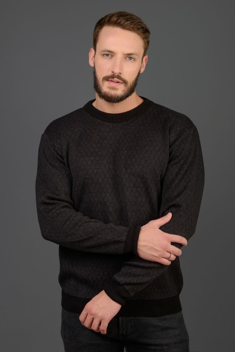 Blusão Tricot Masculino Favo de Mel