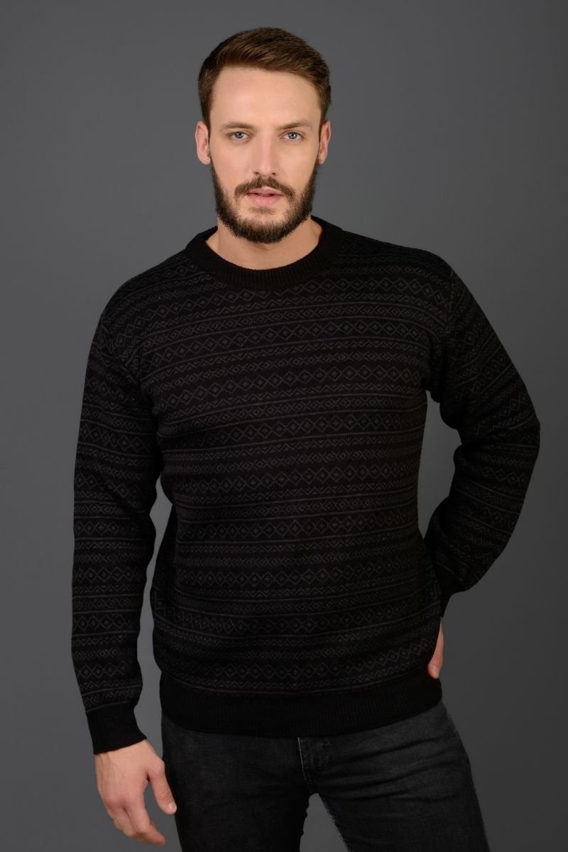 Blusão Tricot Masculino Jacquard