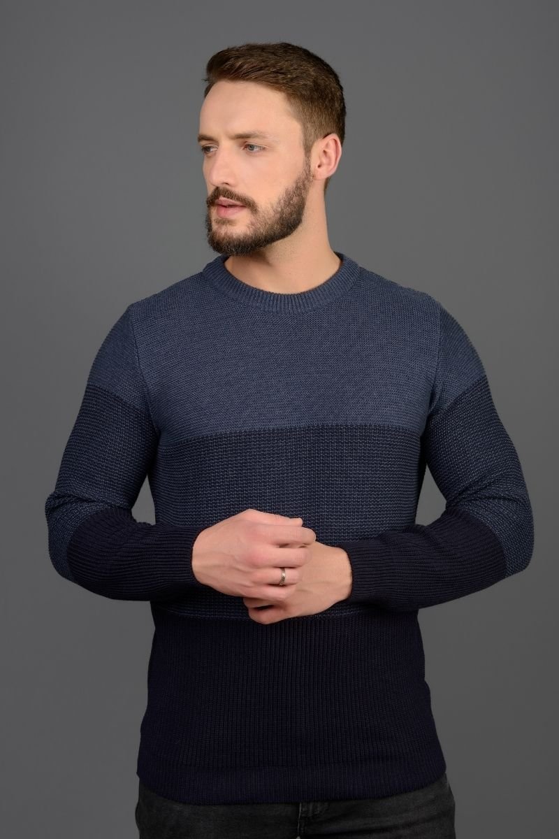 Blusão Tricot Masculino Listrado