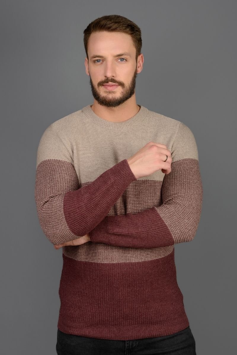 Blusão Tricot Masculino Listrado