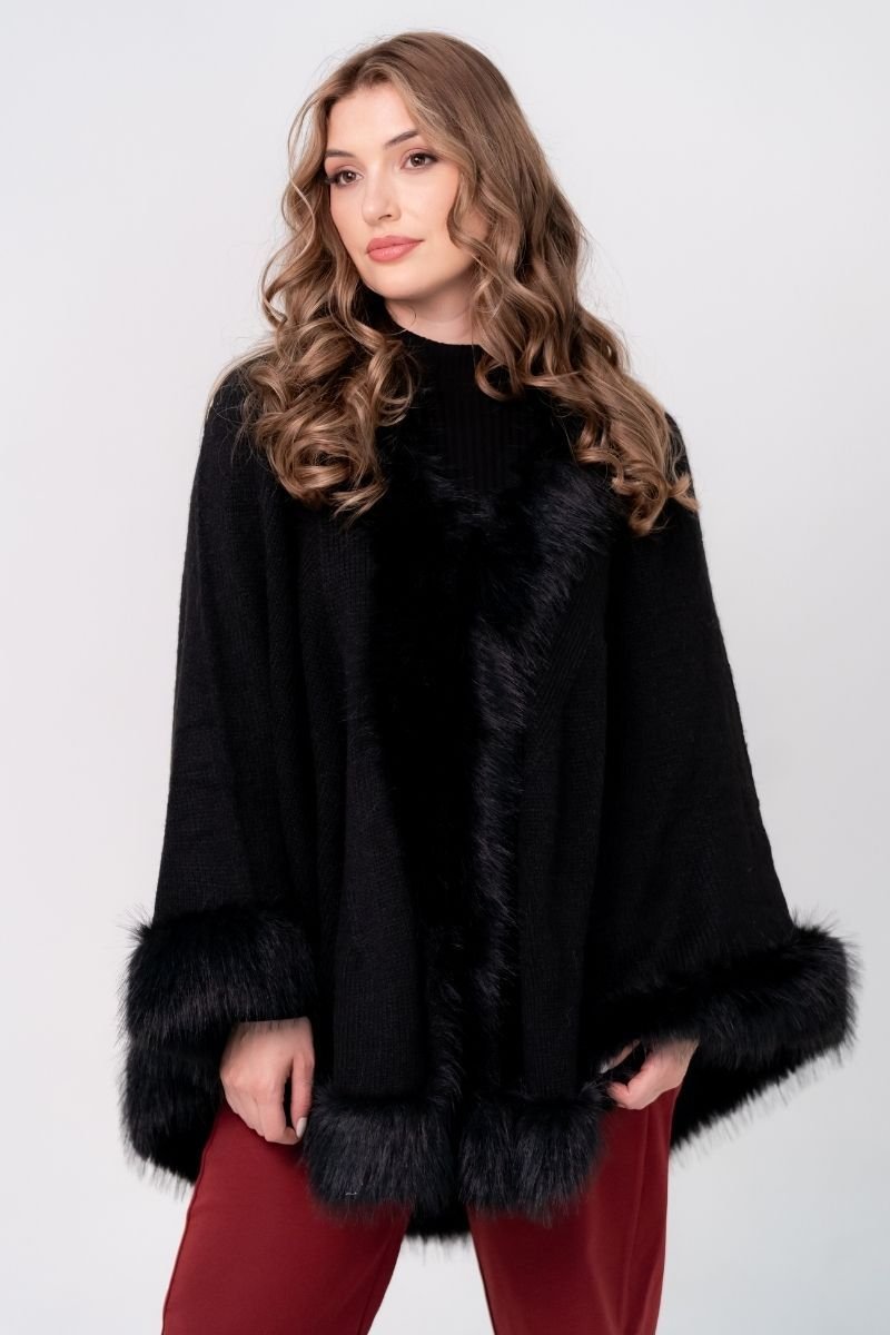 Capa Tricot Lisa com Pele