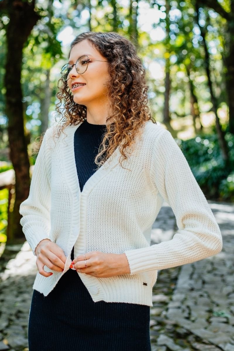 Casaquinho Tricot com Botão