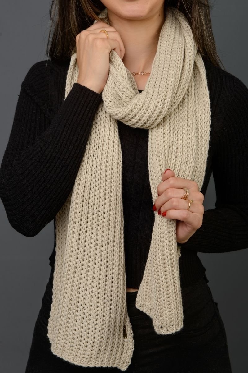 Manta / Cachecol Tricot Perolada