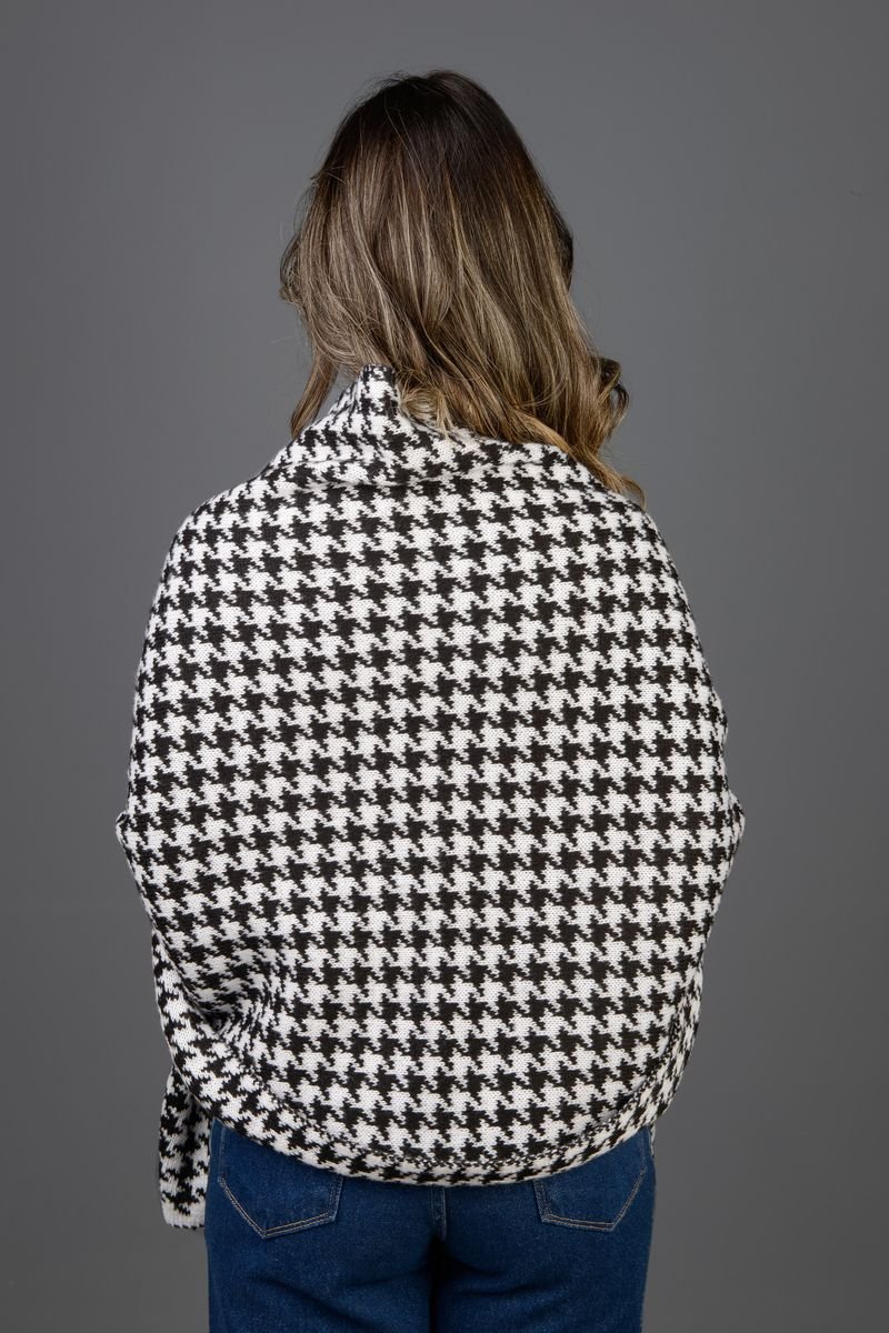 Poncho Tricot com Ziper 3 em 1