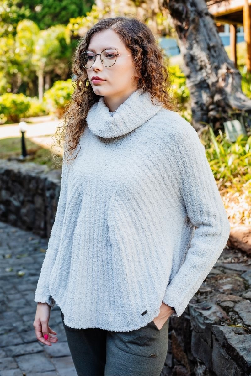 Poncho Pelucia Gola Boba