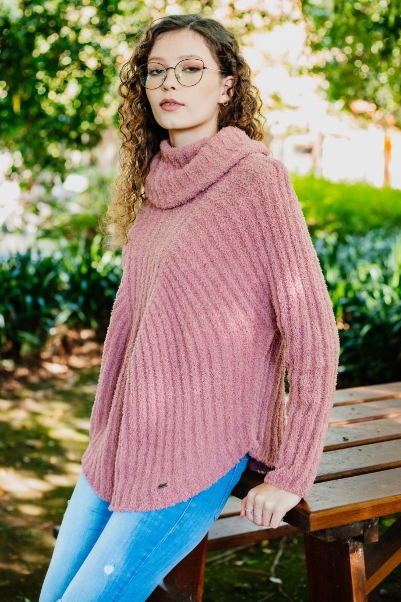 Poncho Pelucia Gola Boba