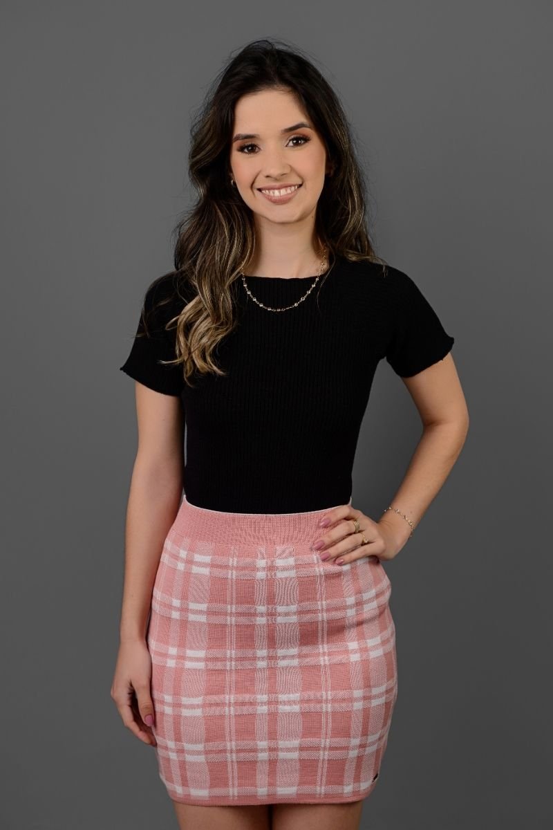 Saia Tricot Xadrez