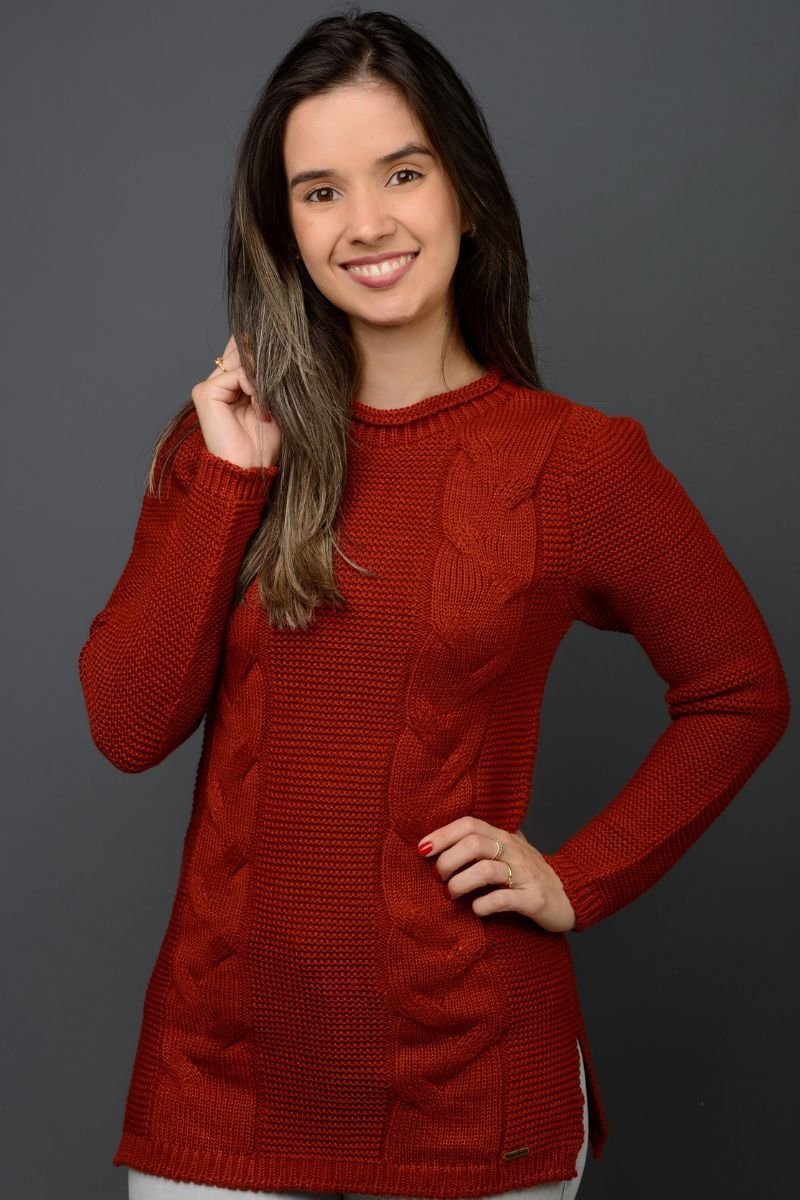 Sobre Legging Tricot com Tranças